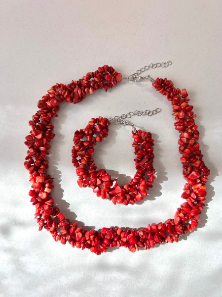 Комплект бижутерии Wolves Коралл 1377