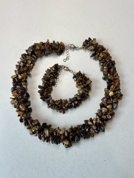 Комплект бижутерии Wolves Тигровый глаз 1383