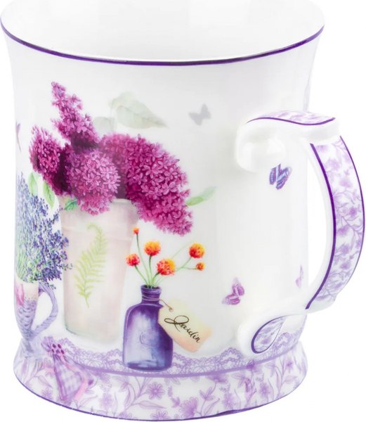 Кружка Elan Gallery New Bone China Лаванда / 420725 - фото