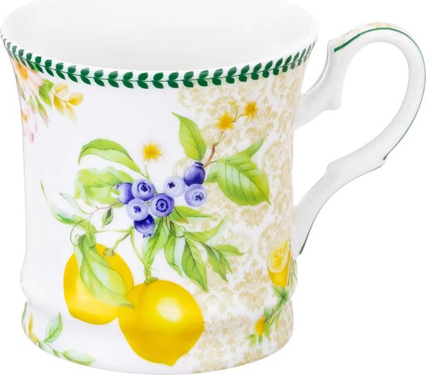 Чашка Elan Gallery New Bone China Лимоны / 420755 - фото