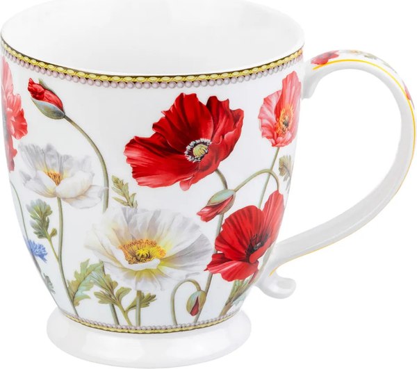 Кружка Elan Gallery New Bone China Маки / 420736 - фото