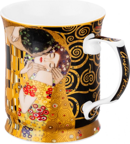 Кружка Elan Gallery New Bone China Поцелуй на черном / 420728