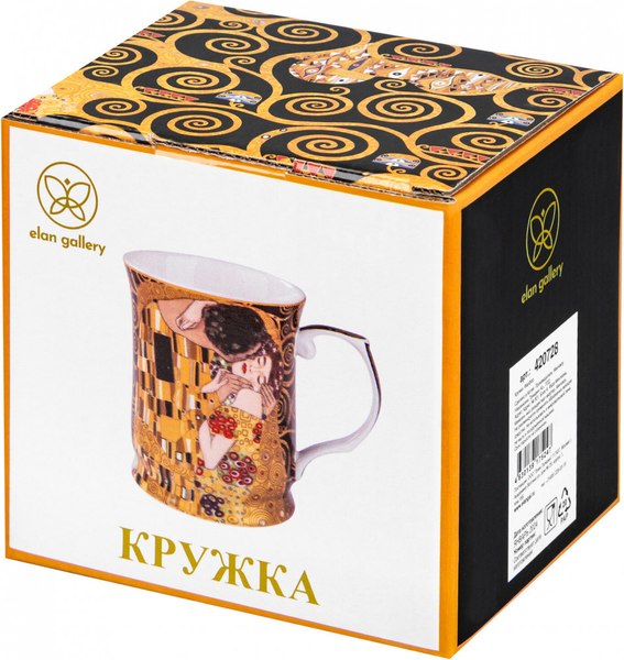 Кружка Elan Gallery New Bone China Поцелуй на черном / 420728