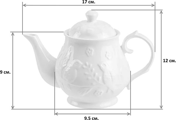 Чайный набор Elan Gallery Птички на ветке / 540201+3