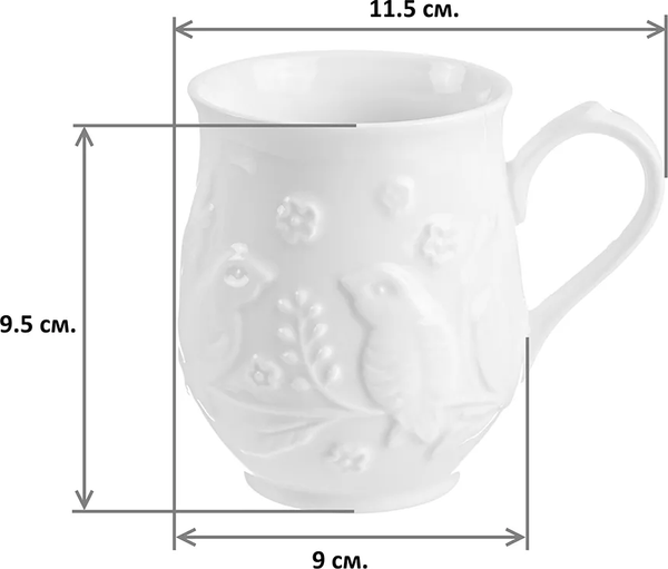 Чайный набор Elan Gallery Птички на ветке / 540201+3