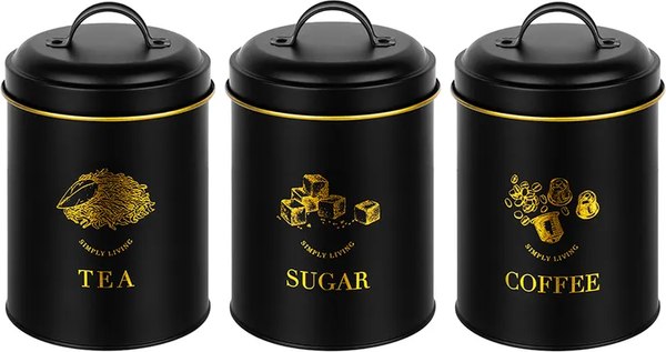 Набор емкостей для хранения Elan Gallery Tea, coffee, sugar / 240489 - фото