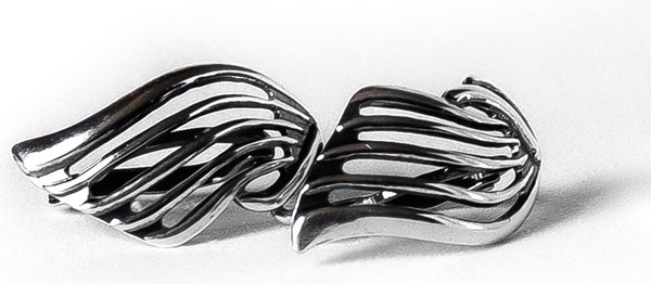 Серьги Wolves Легендарные Неделька Серебрение 1407 - фото