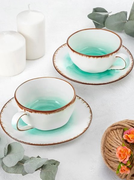 Чашка с блюдцем Elan Gallery Кантри / 760100