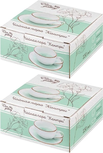 Чашка с блюдцем Elan Gallery Кантри / 760100