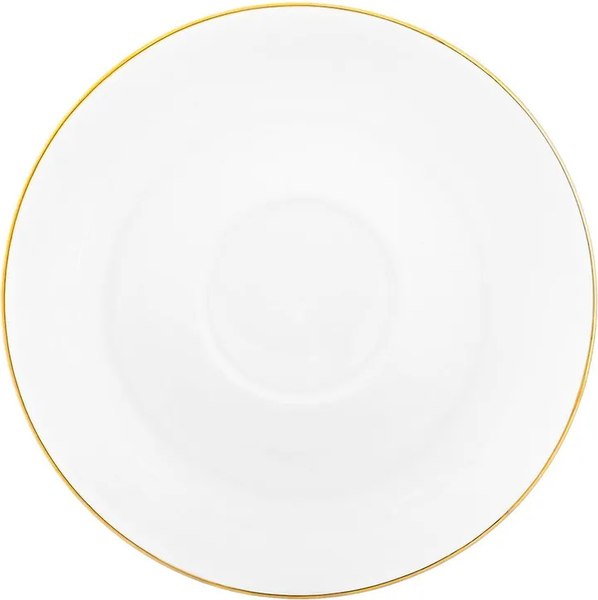Чашка с блюдцем Elan Gallery Белая с золотом / 420743