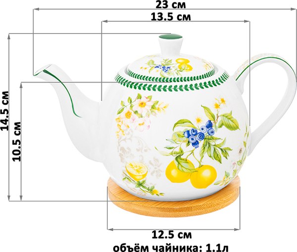 Заварочный чайник Elan Gallery Лимоны / 420641