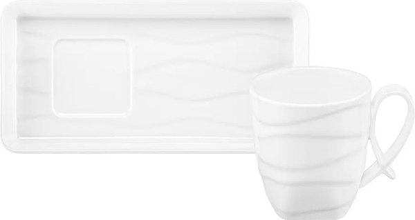 Кружка с блюдцем Elan Gallery Айсберг волны / 540939