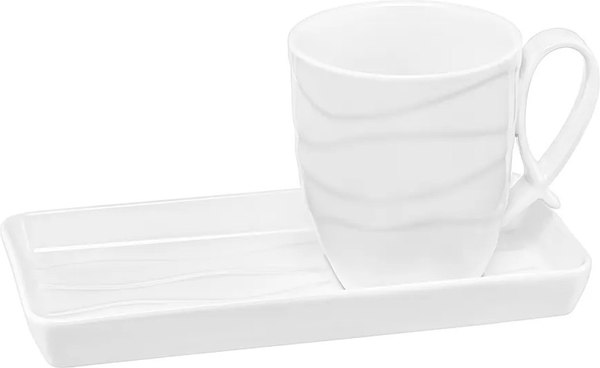 Кружка с блюдцем Elan Gallery Айсберг волны / 540939