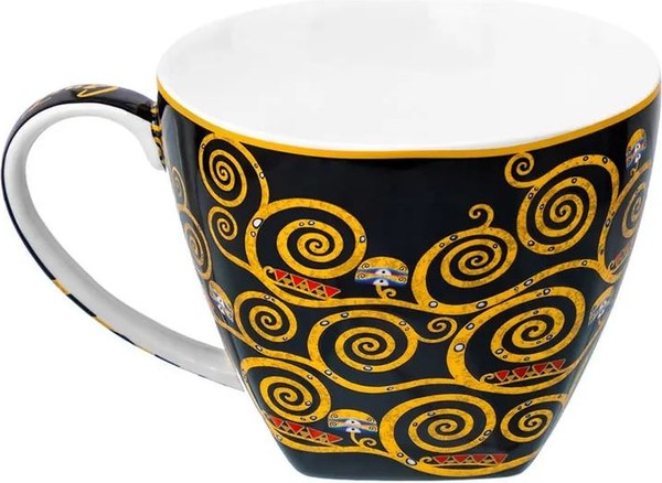 Чашка с блюдцем Elan Gallery Поцелуй на черном / 420729