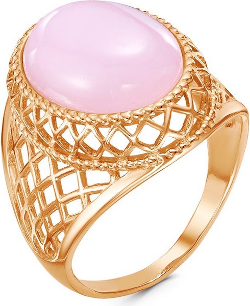 Кольцо Wolves Розовый кварц 1443 - фото