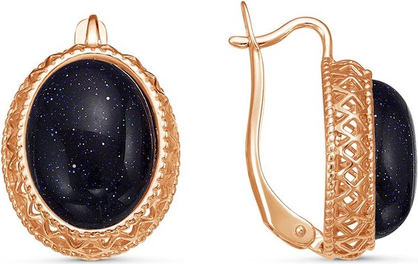 Серьги Wolves Авантюрин 1444 - фото