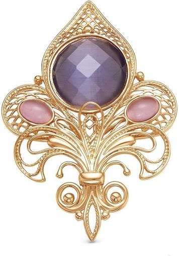 Брошь Wolves Кошачий глаз 1460 - фото