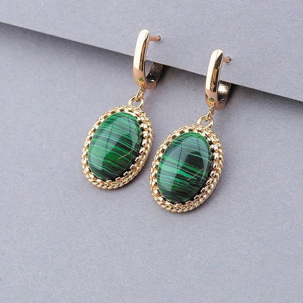 Серьги Wolves Малахит 1489