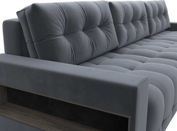 Диван Лига Диванов Лига-053 НПБ Лонг с полками / 128915