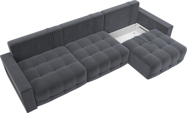 Диван Лига Диванов Лига-053 НПБ Лонг с полками / 128915