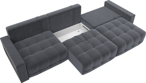 Диван Лига Диванов Лига-053 НПБ Лонг с полками / 128915