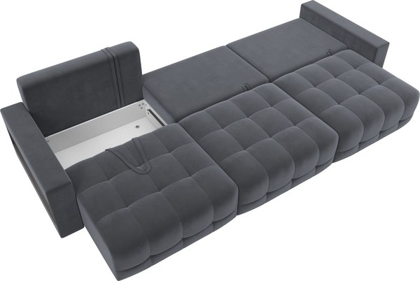 Диван Лига Диванов Лига-053 НПБ Лонг с полками / 128915