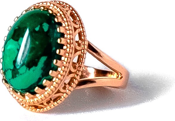 Кольцо Wolves Малахит 1517 - фото