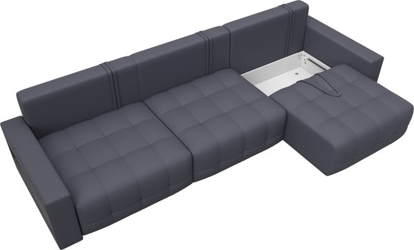 Диван Лига Диванов Лига-053 НПБ Лонг с полками / 128921