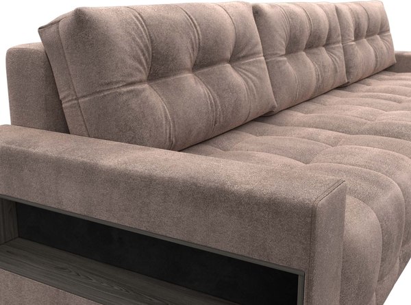 Диван Лига Диванов Лига-053 НПБ Лонг с полками / 128923