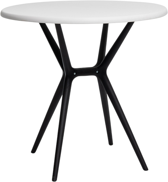 Стол пластиковый GreenTerra Teori T2 (белый/черный) - фото