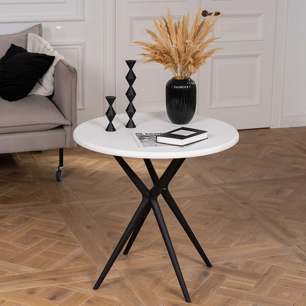 Стол пластиковый GreenTerra Teori T2 (белый/черный)