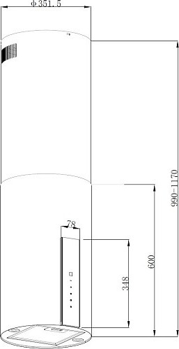 Вытяжка коробчатая Korting KHA 35808 DN Cylinder