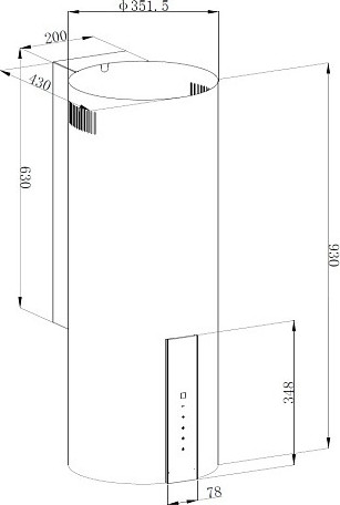 Вытяжка коробчатая Korting KHC 35969 DN Cylinder