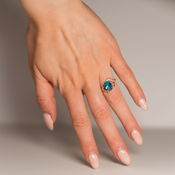 Кольцо Wolves Морская Волна 1677