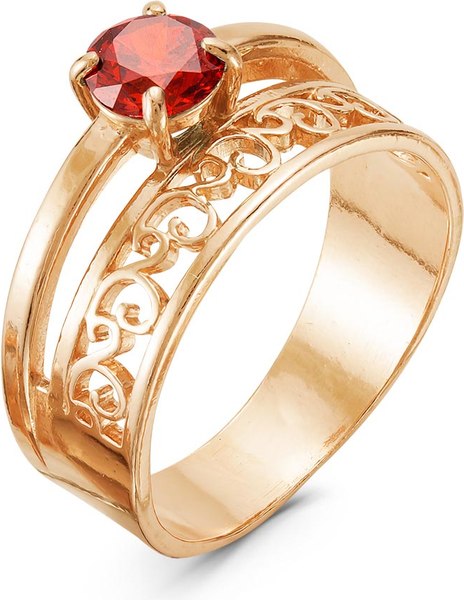 Кольцо Wolves Изящный гранат Двойное 1723 - фото