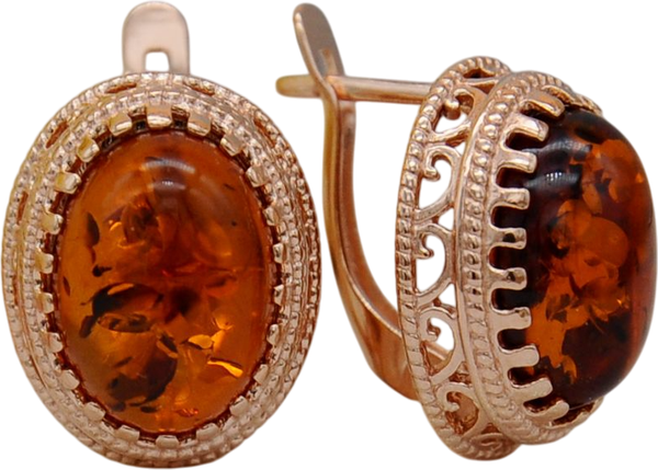 Серьги Wolves Янтарь 1738 - фото