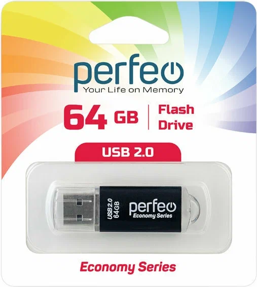 USB flash накопитель Perfeo E01 64GB / PF-E01B064ES