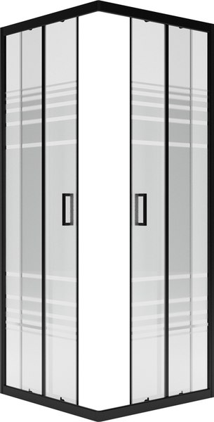 Душевой уголок МетаКам City Trend Black 90x90x185 - фото