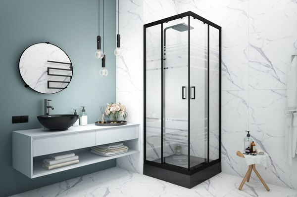 Душевой уголок МетаКам City Trend Black 90x90x185