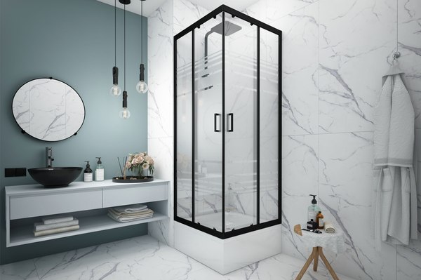 Душевой уголок МетаКам City Trend Black 90x90x185