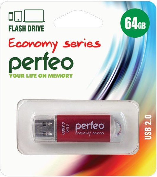USB flash накопитель Perfeo E01 64GB / PF-E01R064ES