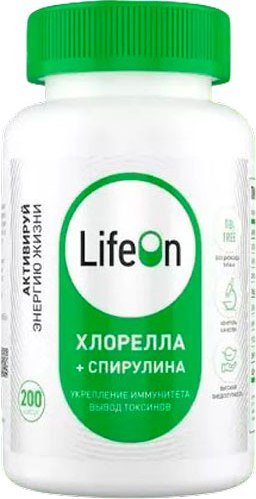 Комплексная пищевая добавка LifeON Хлорелла + спирулина - фото