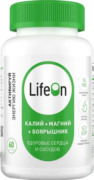 Комплексная пищевая добавка LifeON Калий Магний и экстракт боярышника - фото