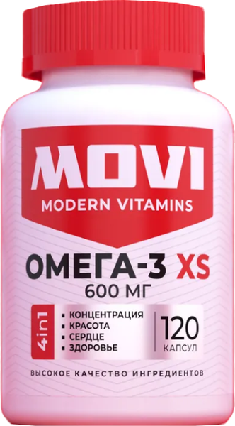 Жирные кислоты Movi Omega-3 30% XS 600 мг - фото