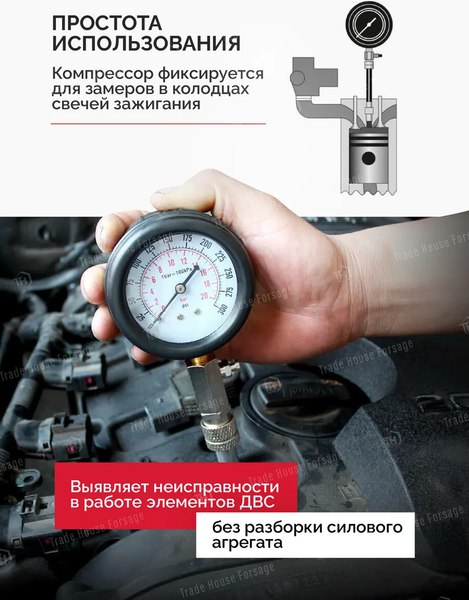 Тестер компрессии двигателя Everforce EF-908G1