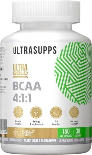 Аминокислоты BCAA Ultrasupps 4:1:1 Ультра Голд - фото