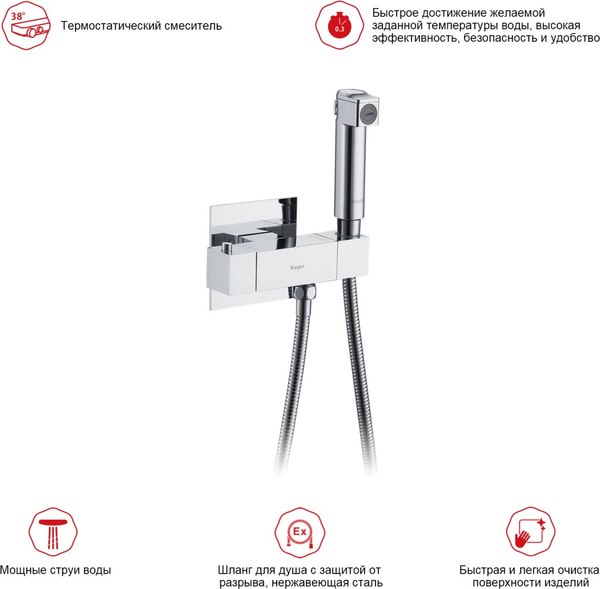 Гигиенический душ со смесителем Raglo R24.56