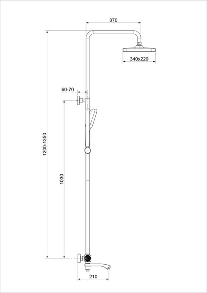 Душевая система со смесителем Raglo R01.26.06