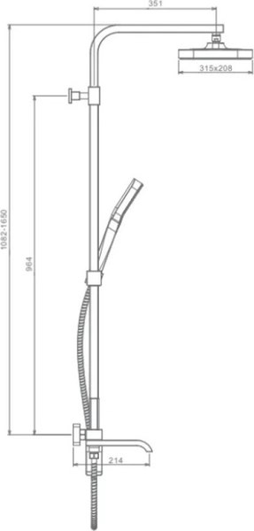 Душевая система со смесителем Raglo R02.24.06