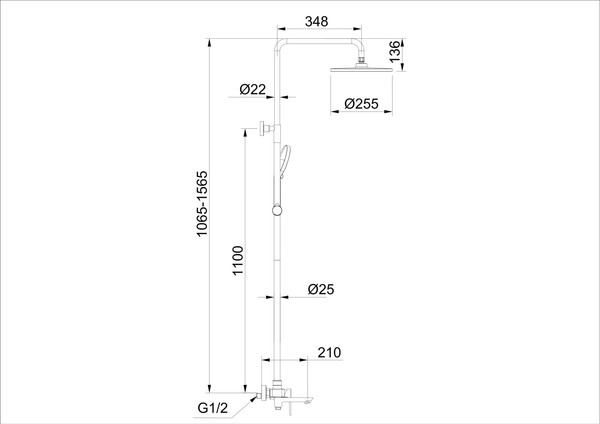 Душевая система со смесителем Raglo R03.24